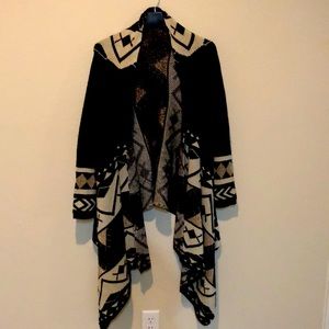 gold and black cardigan